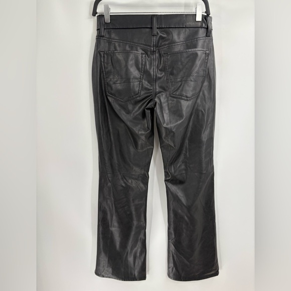 AmericanEagle outfitters black faux leather curvy classic bootcut jeans 28 short - Picture 9 of 16